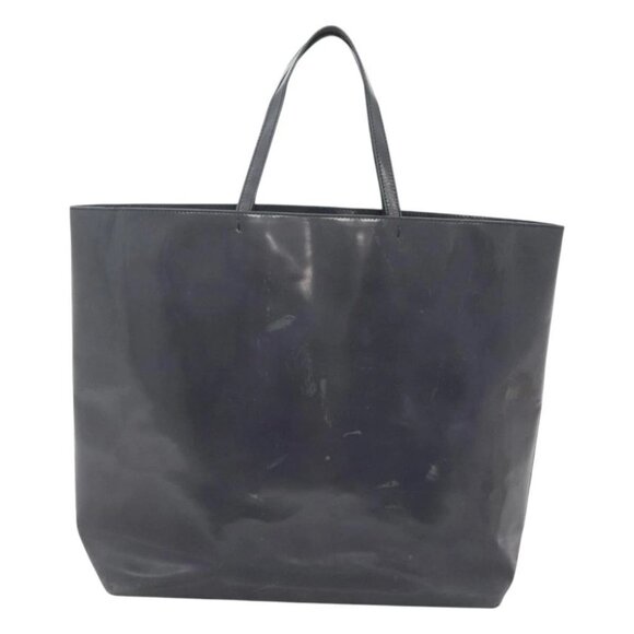 PRADA Hand Bag Enamel Navy Silver Auth bs25904 - Picture 2 of 16